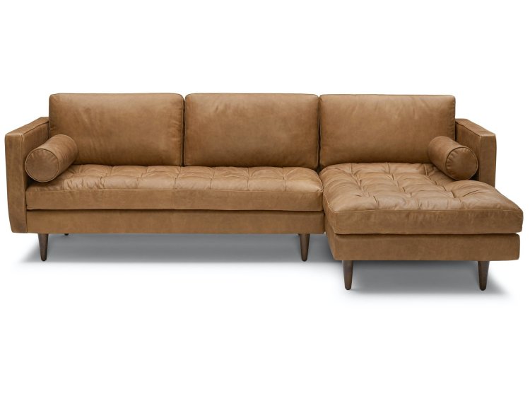 Трехместный кожаный угловой диван Вассерлили SL9206