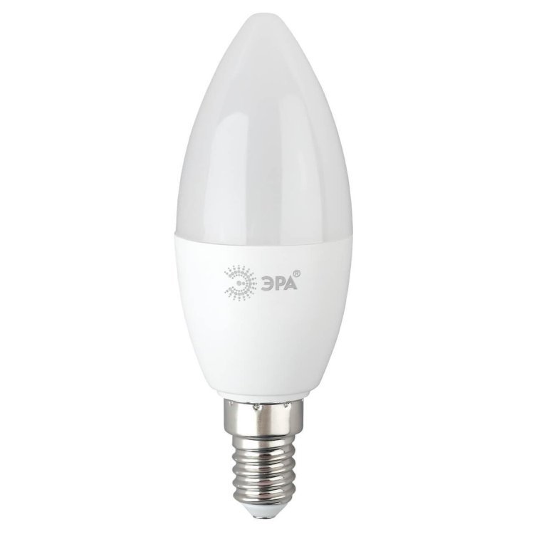 Лампа светодиодная ЭРА E14 10W 6500K матовая B35-10W-865-E14 R Б0045337